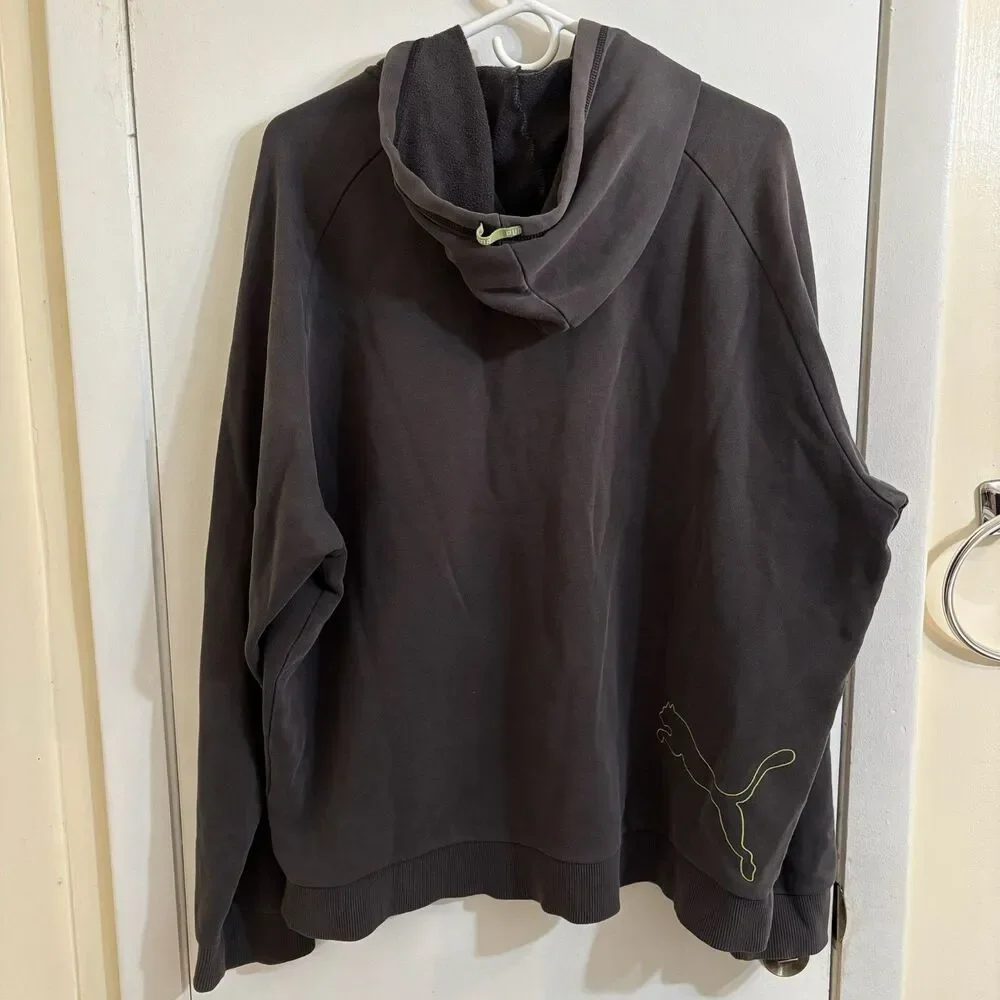 Men's Puma Full Zip-Up Logo Hoodie XL Black - Picture 2 of 3